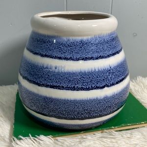 Lovely royal blue deco style jar - Large